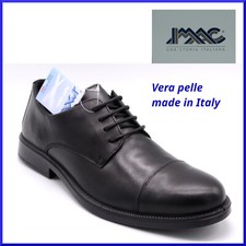 Scarpe da uomo classiche vera pelle vitello eleganti nere francesine derby lacci