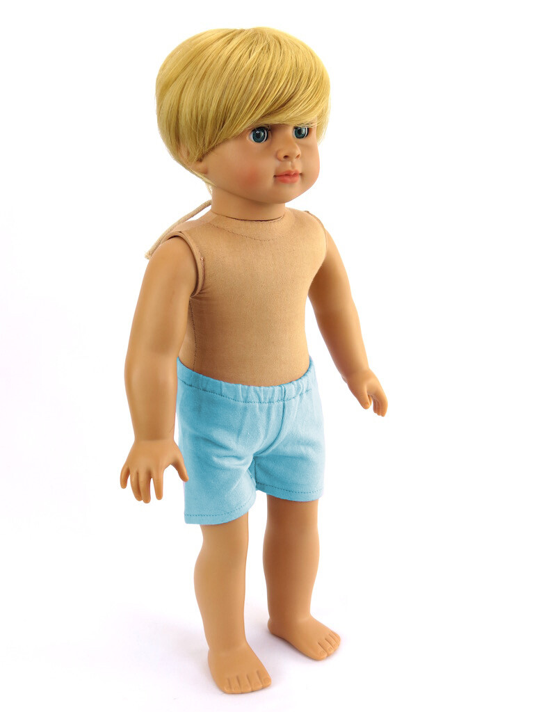 18 in American Fashion World AFW Caden doll blond hair blue eyes new nude