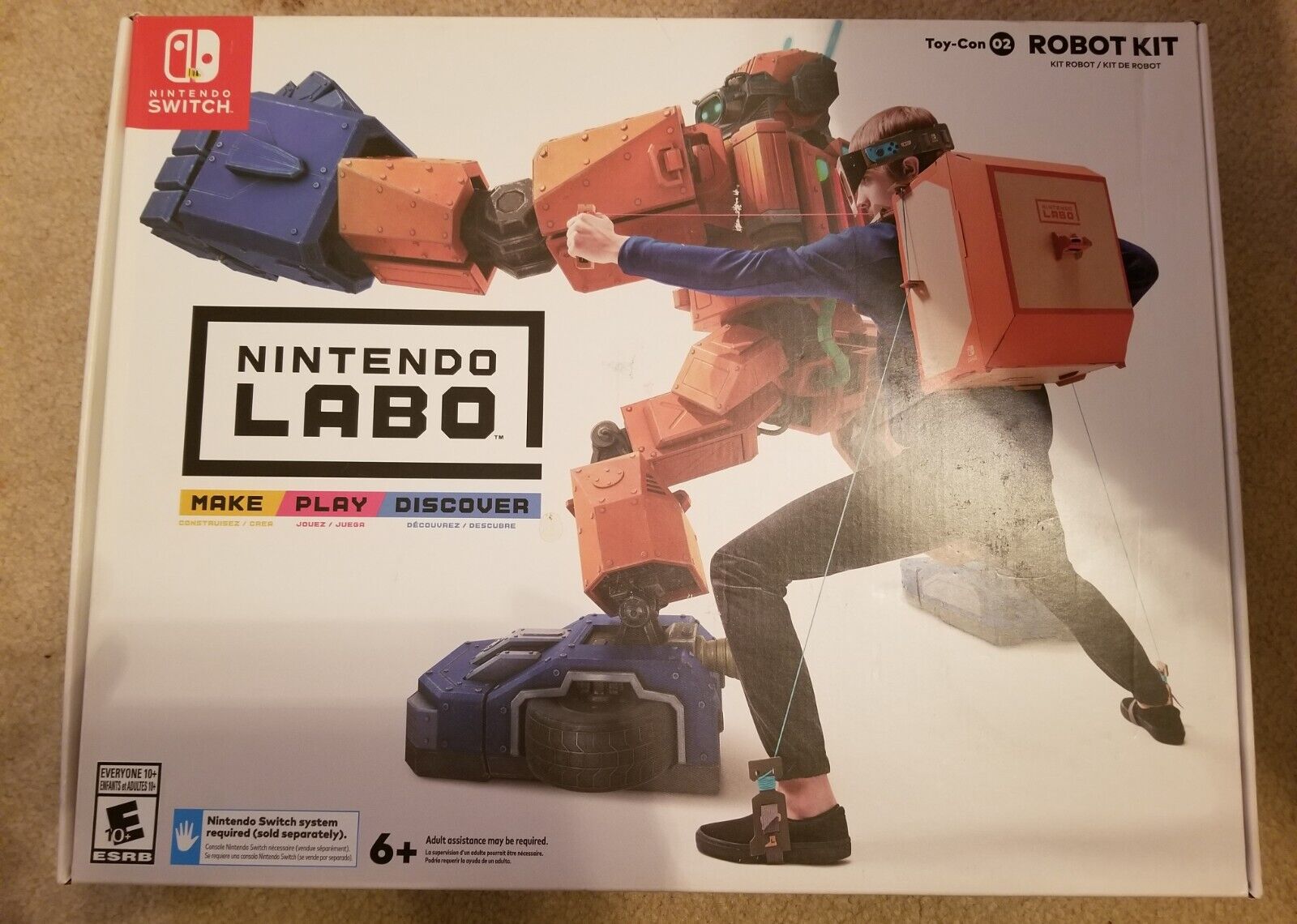 Nintendo Labo Toy- Toy-Con 02- Robot Kit- Wear to Box- Brand New 