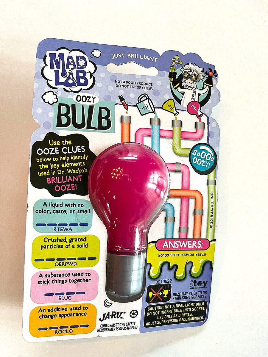 Pink Mad Lab Oozy Bulb Slime Ooze 70g Safe Non-Toxic Ja-Ru Inc NEW