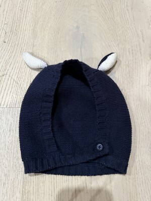 Stella McCartney Kids Rabbit Ear Hat, Blue Color, Unisex, Cotton Cashmere Blend