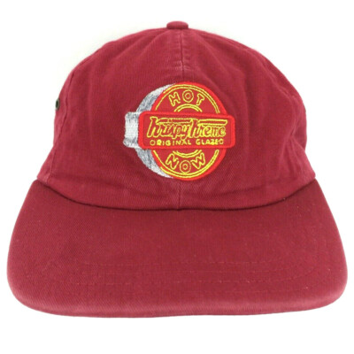 Vtg Krispy Kreme Doughnuts Hat Hot Now Logo Cap Original Glazed KK Crew ...