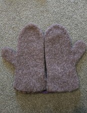Mittens Wool Hand Knitted Felted