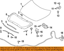 Soporte de abrazadera de clip de varilla de apoyo para capó Nissan OEM 07-16 Altima 65722JA000
