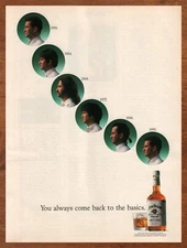 1989 Jim Beam Whiskey Vintage Print Ad/Poster Retro Man Cave Bar Wall Art 80s