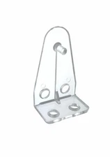 Qty 6 Blind Hold Down Brackets Clear Plastic (3 pair)