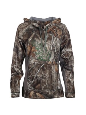 NWT Mount'N Prairie Ladies Hunter Performance Fleece Hoodie Realtree Edge SZ 2X