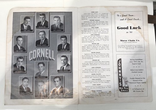Vintage 1950 Colgate Cornell Football Game Program - Picture 5 of 12