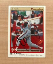 LUIS SOJO CALIFORNIA ANGELS SIGNED AUTOGRAPHED 1991 O-PEE-CHEE CARD #114 W/COA