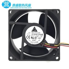 Delta EFB0812HHE 8038 DC12V 0.62A 8CM 3-Wire Dual Ball Cooling Fan