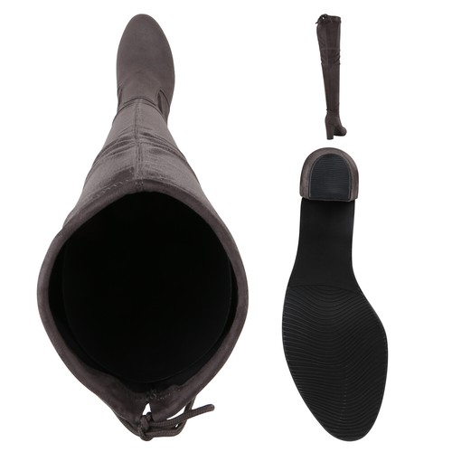 Damen Stiefel High Heels Warm Gefütterte Plateaustiefel Strass 818543 Trendy Neu - Bild 13 von 42