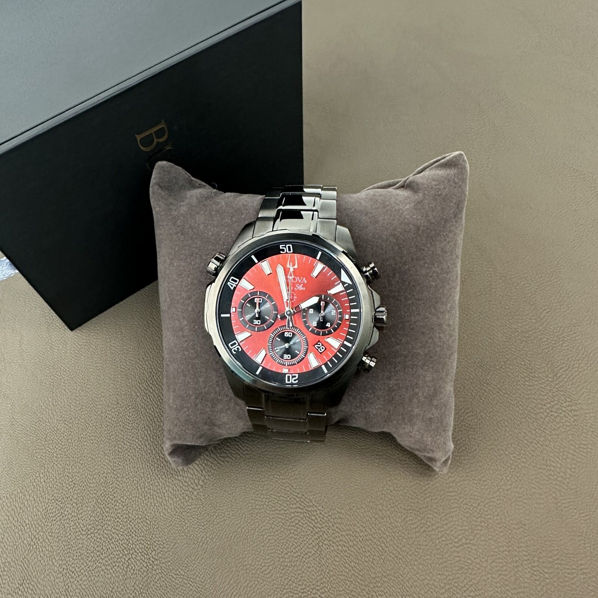 Bulova 自動巻き腕時計 レッドレザー 楽天市場】ブローバ（文字盤カラーレッド）（腕時計）の通販