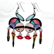 Makeup Compact Earrings - Beauty Accessories - Vlogger Accessories - Beautician