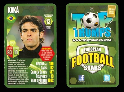 1 x Info card 2012/13 European football stars Kaka S47