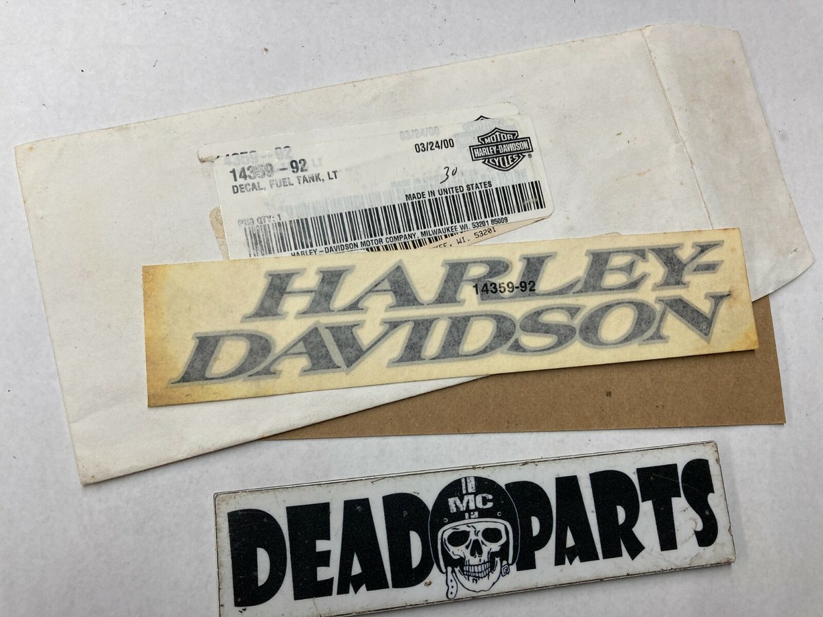3セット Harley Davidson Gas Tank Decal 92 FXSTC/FXSTS Vintage 14357