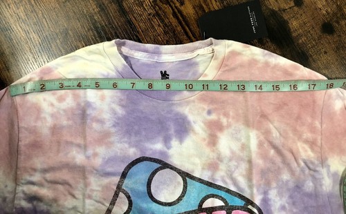 Tie Dye Mushroom Graphic Multicolor Tee T Shirt Size S Junk Food 100% Cotton - Picture 6 of 8