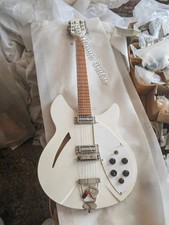 12Strings White Semi Hollow Body Electric Guitar Gloss Varnish Fingerboard Pearl