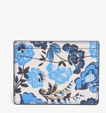 Kate Spade New York staci vase floral leather card case NWT