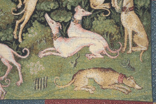 Medieval Dogs European Cushion Cover Belgian Tapestry Home Decor Pillow 18x18 in - Picture 13 of 14