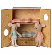 Maileg Ballet mice in dance studio, Little sister and brother