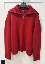 New Loro Piana Parksville Pullover 100 baby Cashmere in Red Size M