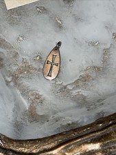 James Avery Cut Out Cross Tear Drop  Charm Sterling Silver RETIRED