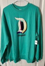 NEW Disney Parks Disneyland D Logo Adult Sweatshirt Teal Green Sz XXL w/Tags