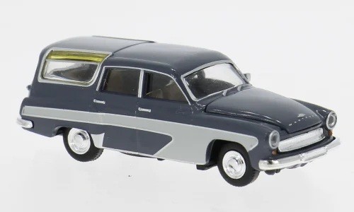 Brekina 27126 1:87 Wartburg 311 Camping Car, Dark Gray/Light Gray, 1959 New