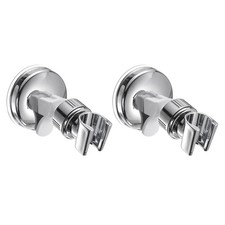 2Pcs Shower Head Holder, Suction Cup Shower Head Holder Silver 