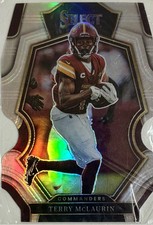 2022 Panini Select - Premier Level Terry McLaurin #198 Silver Prizm Die-Cut