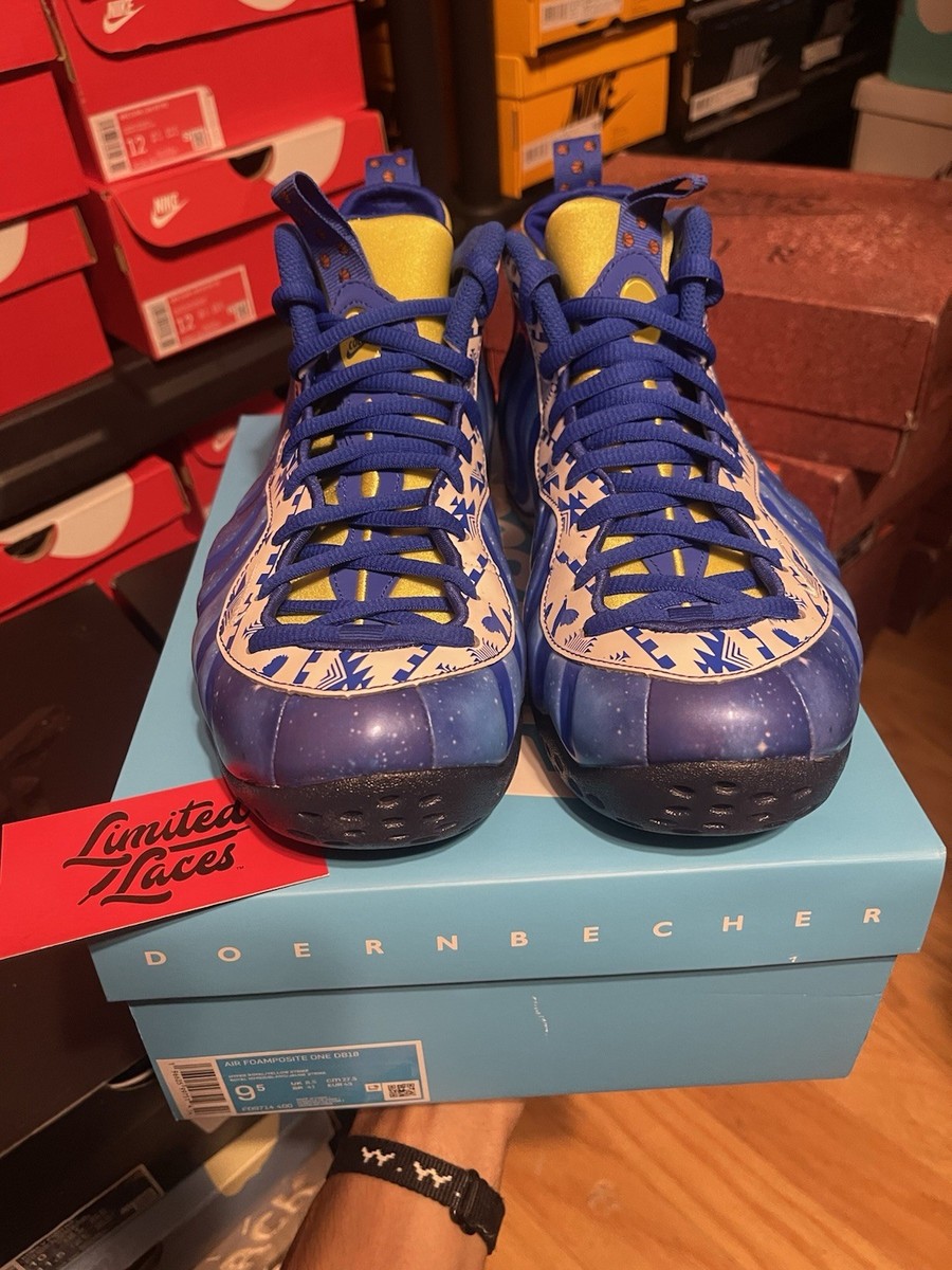 Size - 9.5 Air Foamposite One Doernbecher Hyper Royal/Yellow