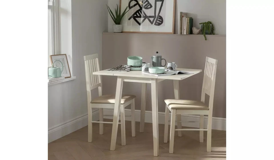 2 Seater Extending Light Wood Dining Table Only Kendal - Ex Display *No Chairs - Image 2 of 4