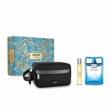 Versace Eau Fraiche Gift Set Men's Fragrance with Travel Spray & Toiletry Bag