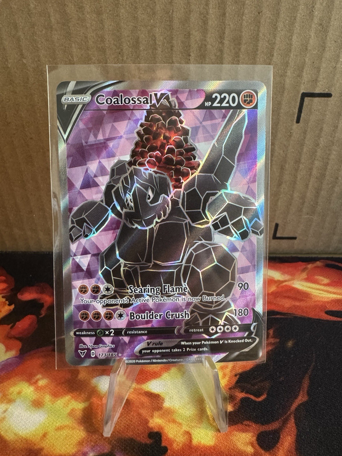 Coalossal V 173/185 Swsh04: Vivid Voltage Full Art Holo Rare NM Pokemon TCG
