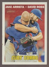 JAKE ARRIETA / DAVID ROSS 2016 Topps Heritage High Number #CC-20 CUBS COMBO Read