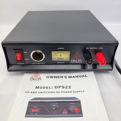 Delta DPS33 Power Supply 33 Amp 12-13.8v AC/DC with AMPERAGE Meter