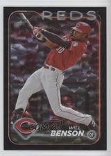 2024 Topps Series 2 Super Box Black Foil Will Benson #386 0e2x