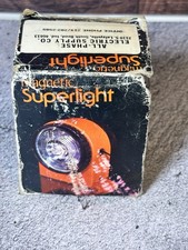Vintage Magnetic Superlight 12v Car Work Light Orange Made In Hong Kong