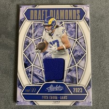 2025 Panini Absolute Football Puka Nacua Draft Diamonds Patch #DDJ-PNA Rams
