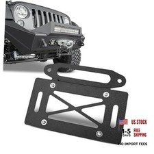 Hawse Fairlead License Plate Mount, 10 Inch Winch Mounting Bracket, Black