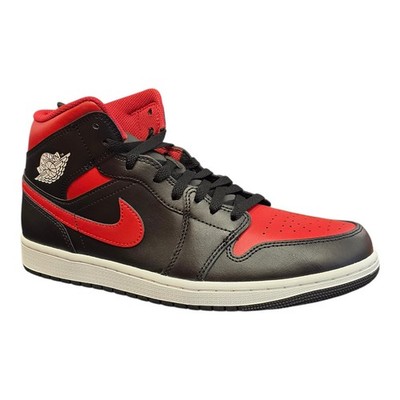 Nike Jordan 1 Mid Bred Twist Black Varsity Red Summit White Size
