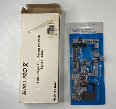 #ad 6 Piece Serger Overlock Foot Accessory Attachment Kit for Euro Pro TB115 $13.99