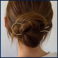 New Trendy Simple Metal Hair Stick Geometric U Shape Fork Hairpins Headwear