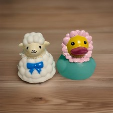 Rubber Ducks Lot Of 2 - Easter/Spring NEW with Tags