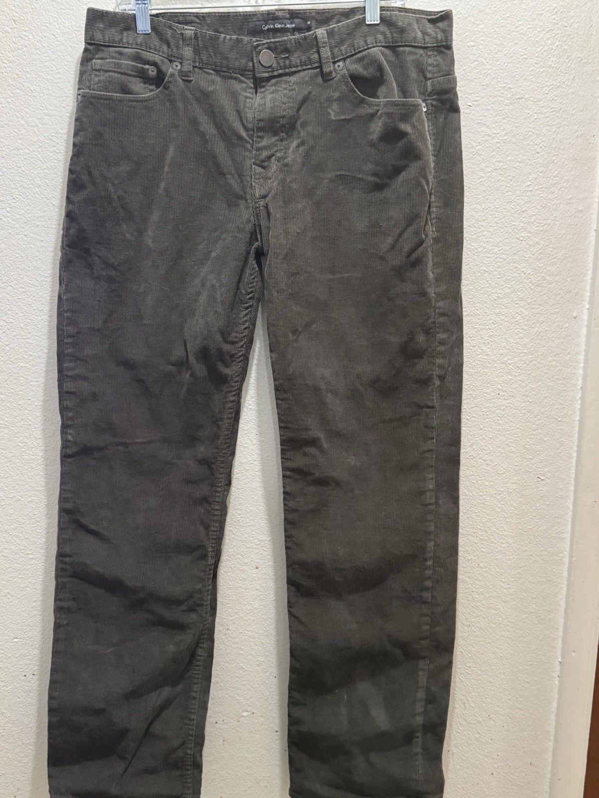 Calvin Klein Men's Black Corduroy 5-Pockets Straight Fit Leg Casual Pants 34x31