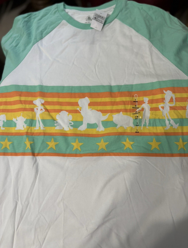 Toy Story T-Shirt US Men's Large, New With Tags, WDW $39.99, Soft T 3/4 Sleeve