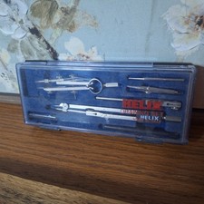 Helix Drawing Set. With carrying case. Made in Italy Compass