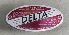 Delta 17" Drill Press DP600 - Nameplate, Badge, Emblem Reproduction