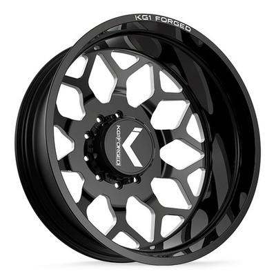 26x8.25 KG1 Forged KD016 Luxor Black Milled DUALLY INNER Wheel 10x225 (145mm)