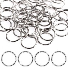50PCS Metal O Rings 1 Inch Heavy Duty 304 Stainless Steel Non-Welded O Ring M...